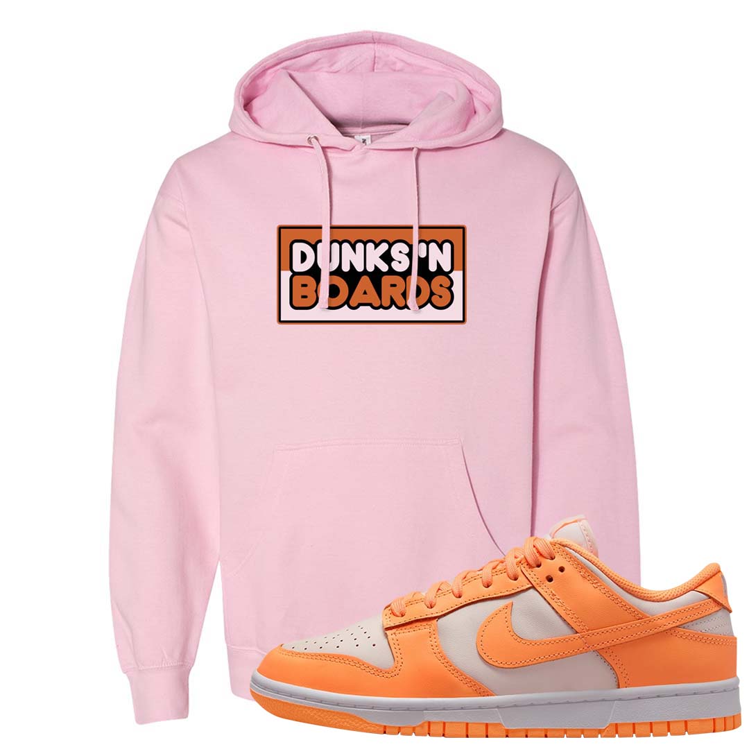 Peach Cream White Low Dunks Hoodie | Dunks N Boards, Light Pink