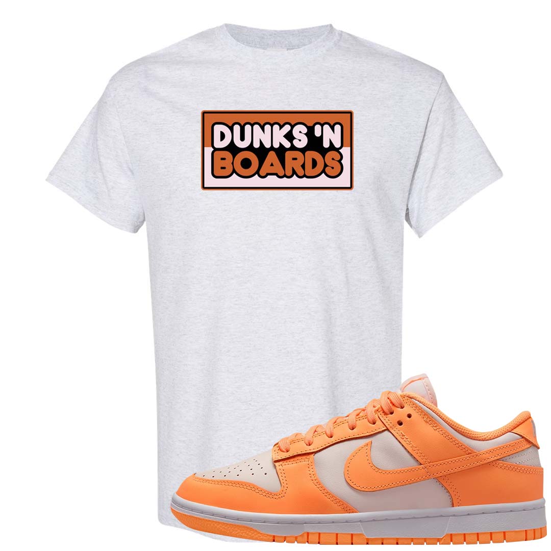 Peach Cream White Low Dunks T Shirt | Dunks N Boards, Ash