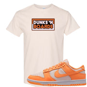 Peach Cream White Low Dunks T Shirt | Dunks N Boards, Natural