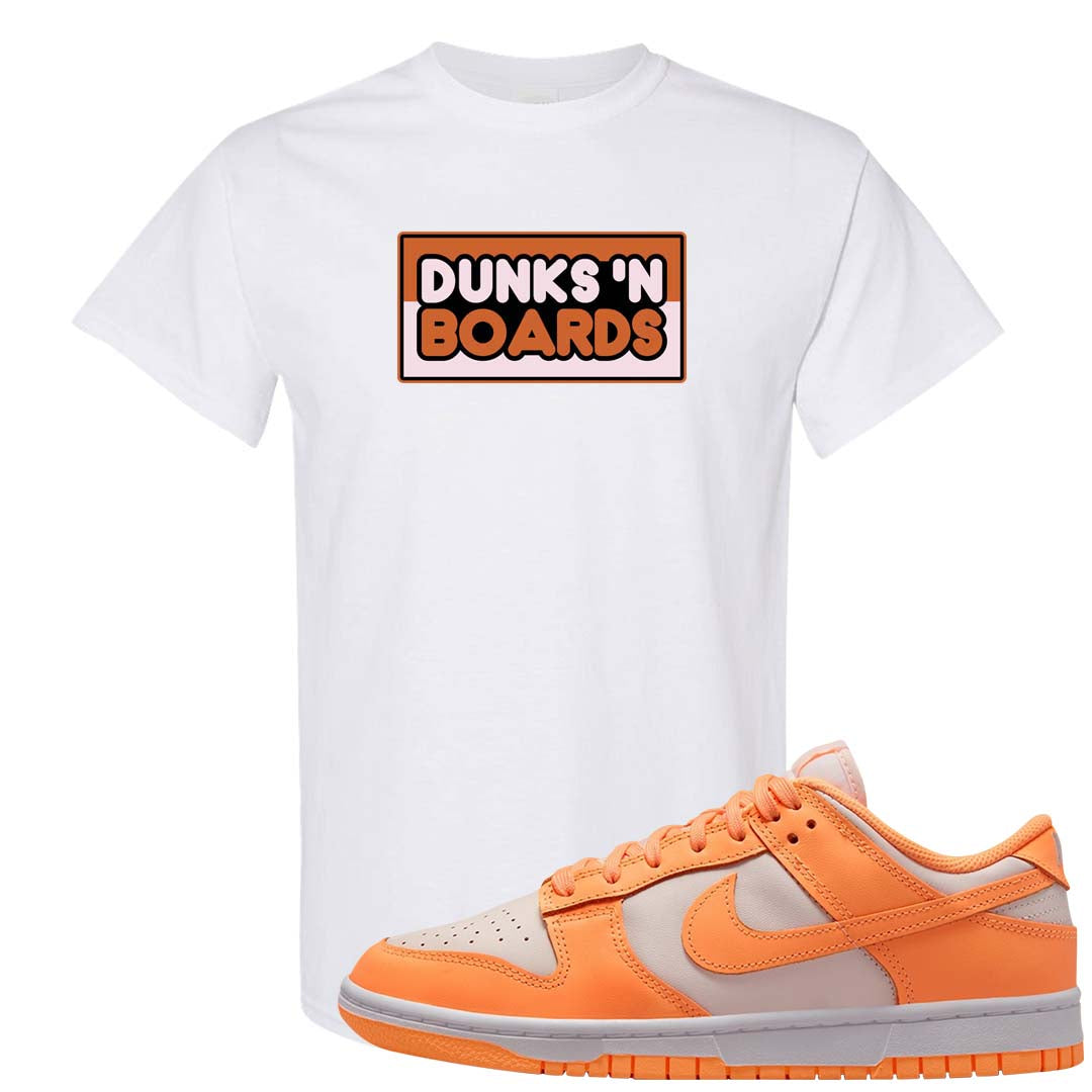 Peach Cream White Low Dunks T Shirt | Dunks N Boards, White