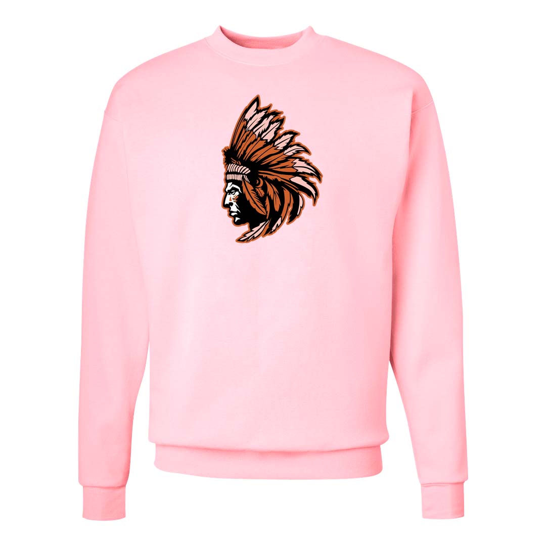 Peach Cream White Low Dunks Crewneck Sweatshirt | Indian Chief, Light Pink