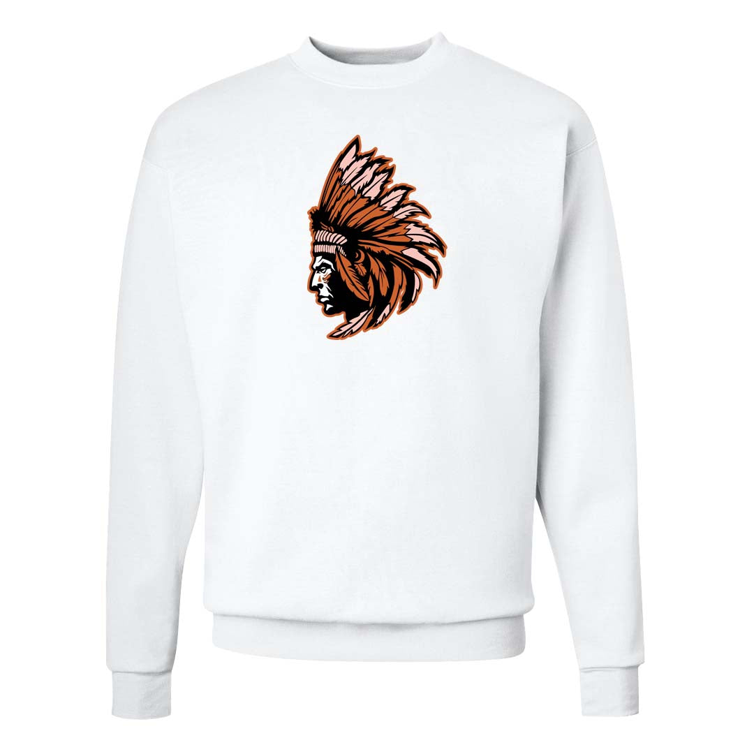 Peach Cream White Low Dunks Crewneck Sweatshirt | Indian Chief, White