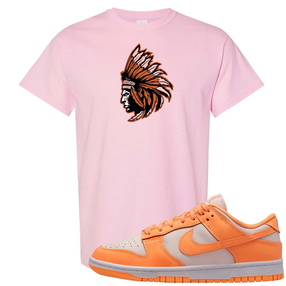 Peach Cream White Low Dunks T Shirt | Indian Chief, Light Pink