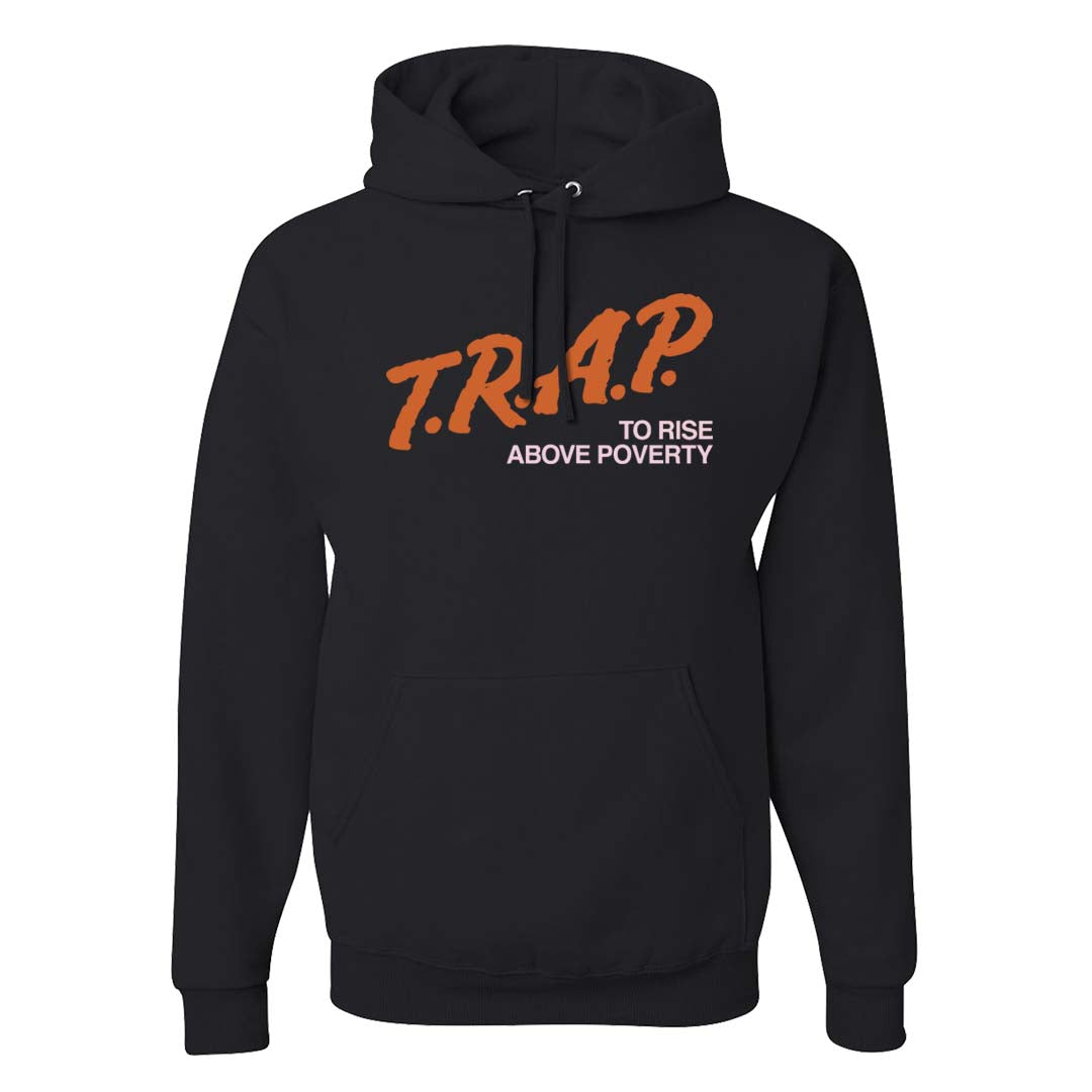 Peach Cream White Low Dunks Hoodie | Trap To Rise Above Poverty, Black