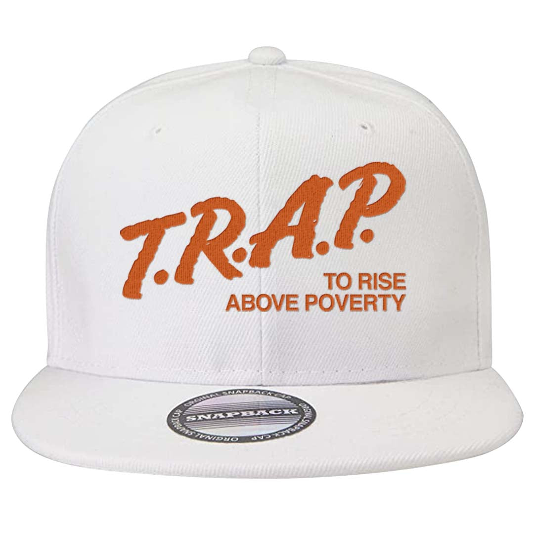 Peach Cream White Low Dunks Snapback Hat | Trap To Rise Above Poverty, White