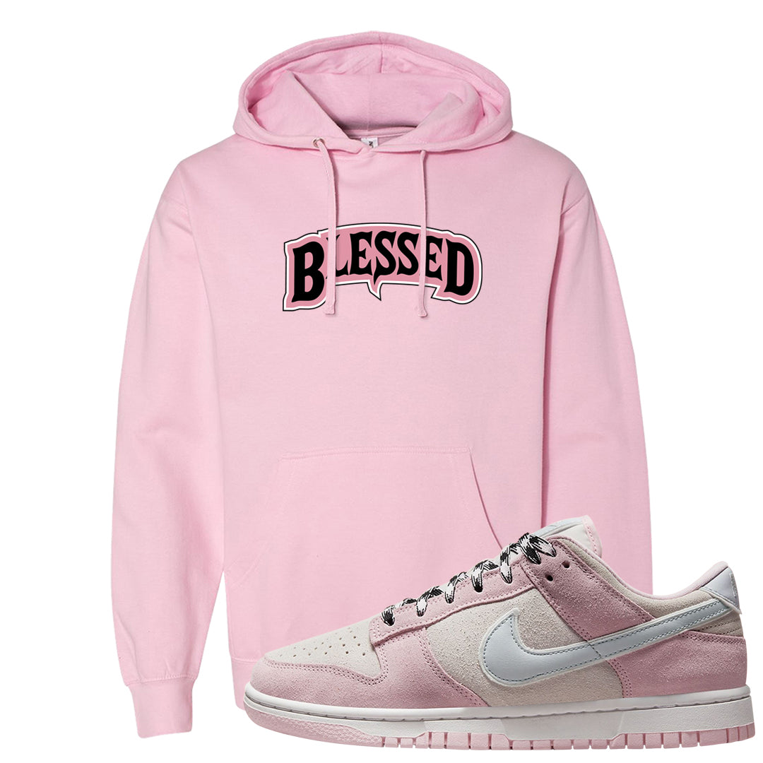 Pink Foam Low Dunks Hoodie | Blessed Arch, Light Pink