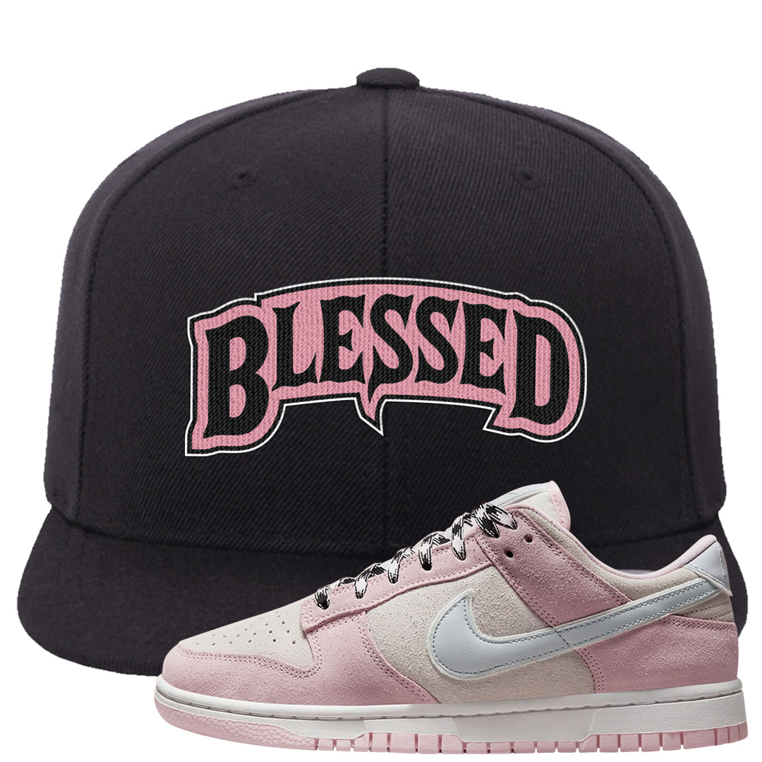 Pink Foam Low Dunks Snapback Hat | Blessed Arch, Black