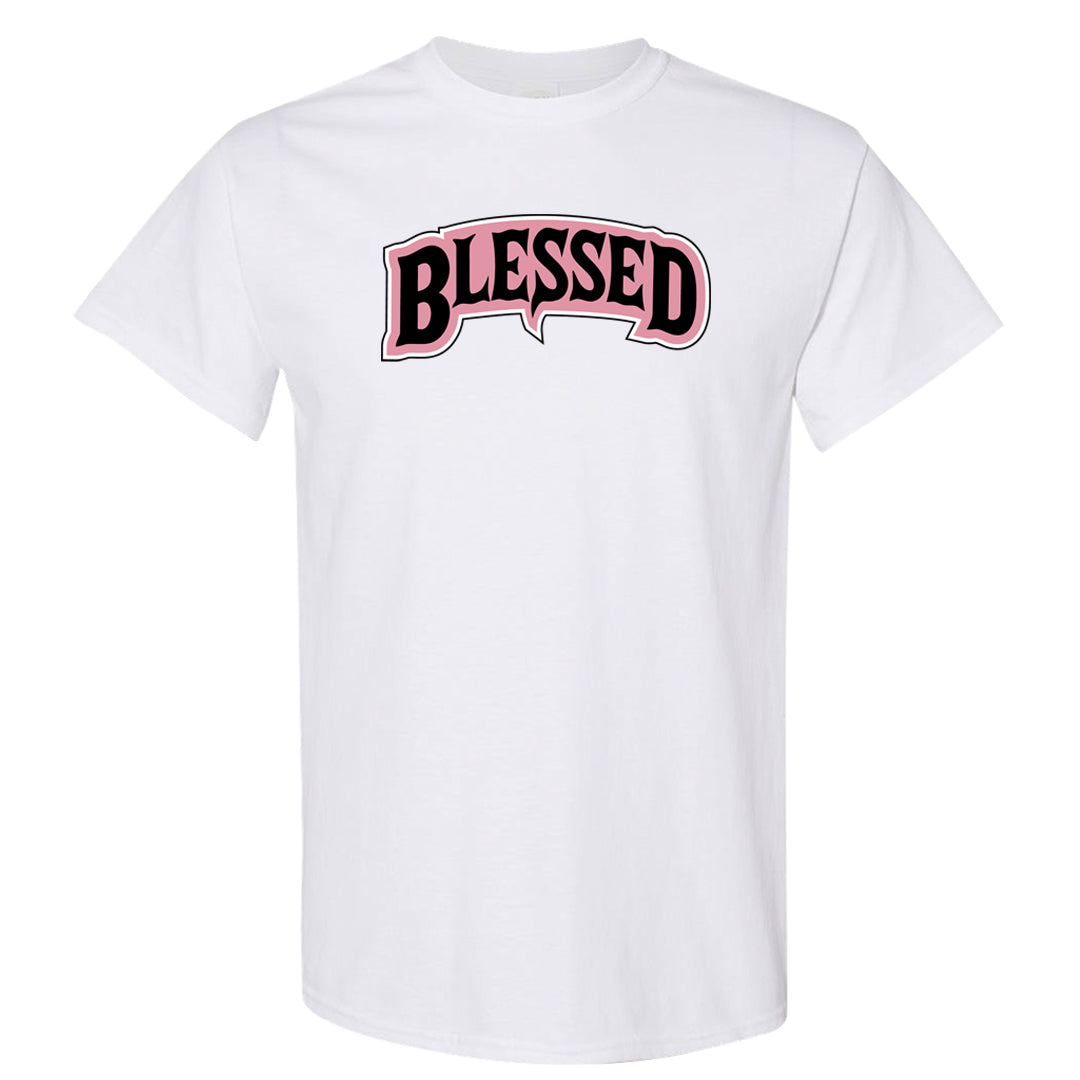 Pink Foam Low Dunks T Shirt | Blessed Arch, White