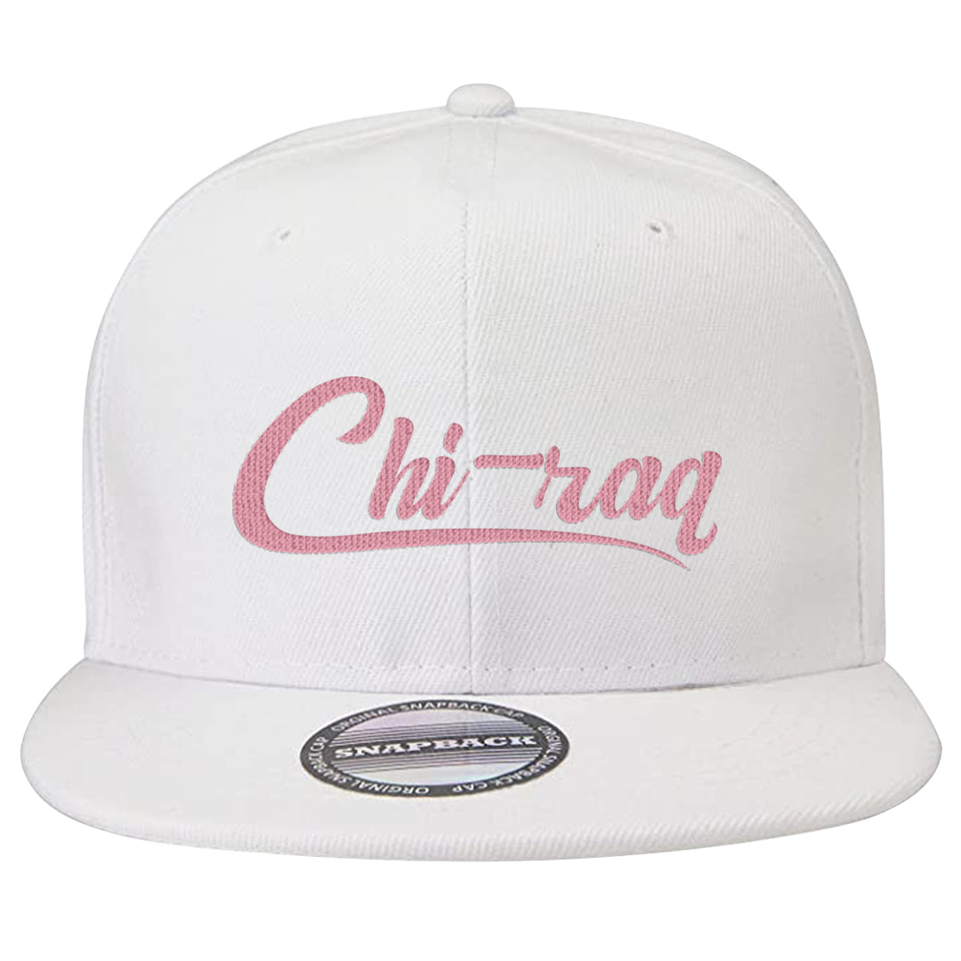 Pink Foam Low Dunks Snapback Hat | Chiraq, White