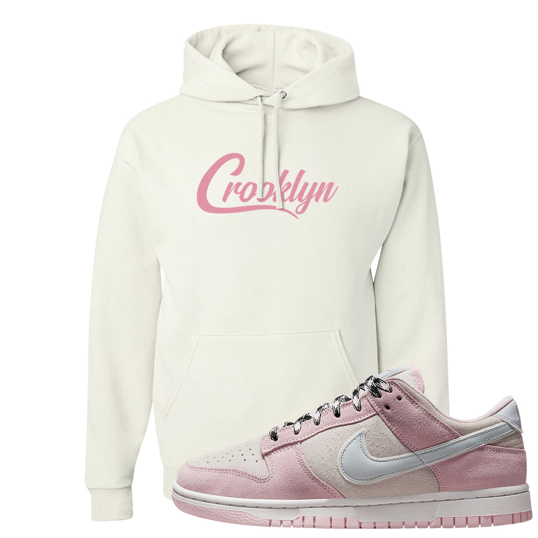 Pink Foam Low Dunks Hoodie | Crooklyn, White