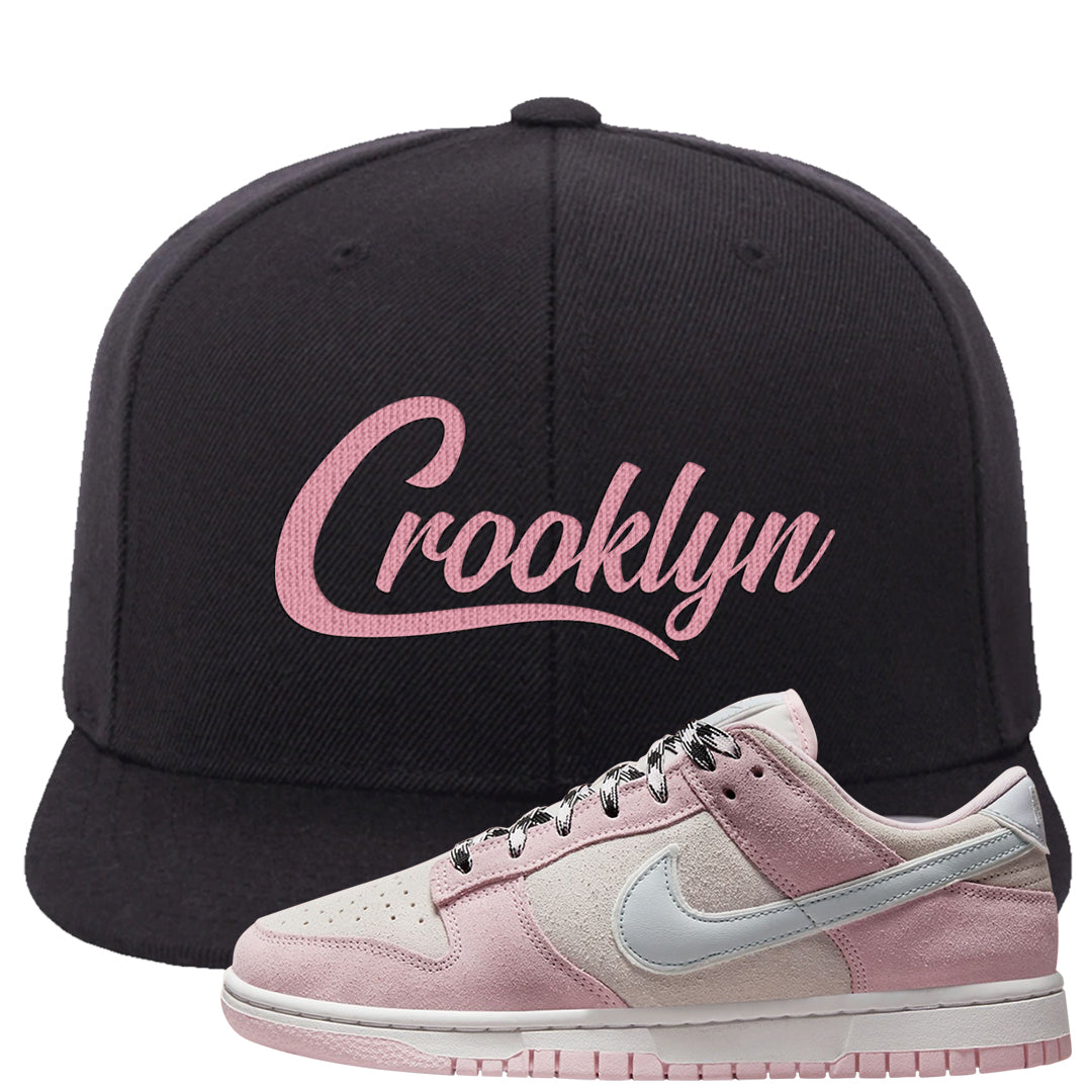 Pink Foam Low Dunks Snapback Hat | Crooklyn, Black