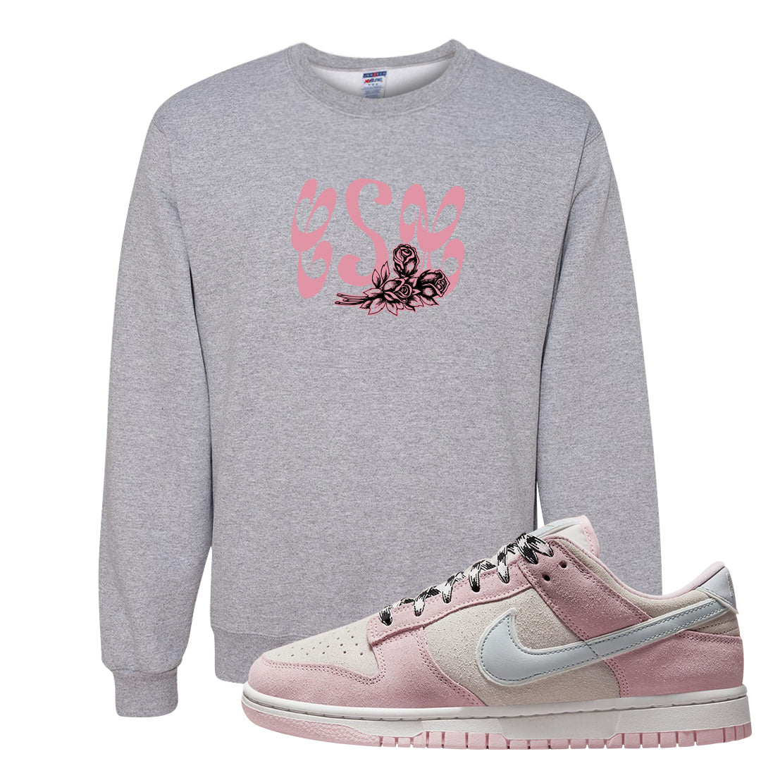 Pink Foam Low Dunks Crewneck Sweatshirt | Certified Sneakerhead, Ash