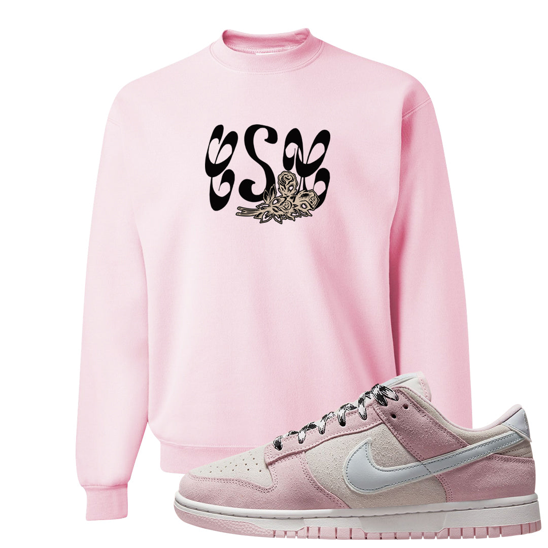 Pink Foam Low Dunks Crewneck Sweatshirt | Certified Sneakerhead, Light Pink