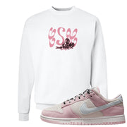 Pink Foam Low Dunks Crewneck Sweatshirt | Certified Sneakerhead, White
