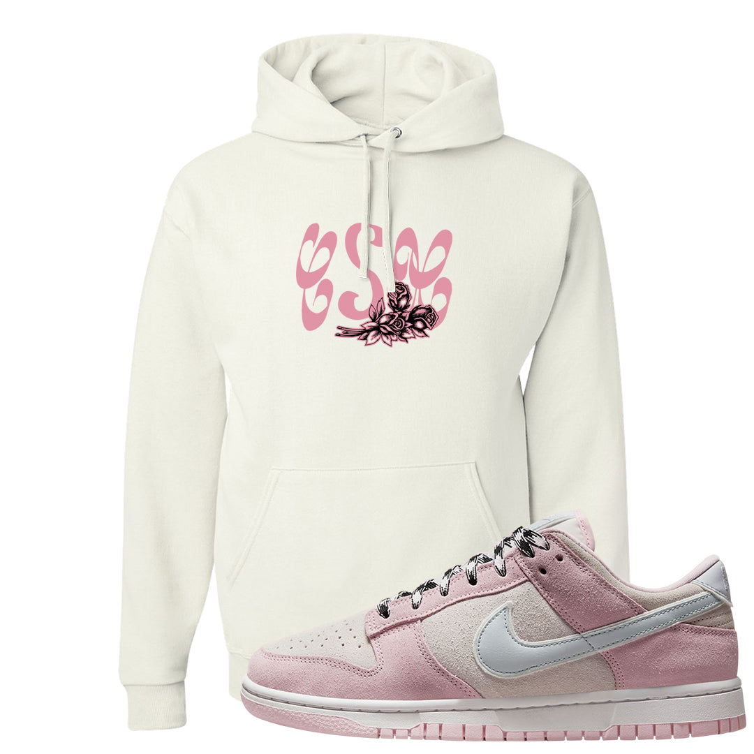 Pink Foam Low Dunks Hoodie | Certified Sneakerhead, White