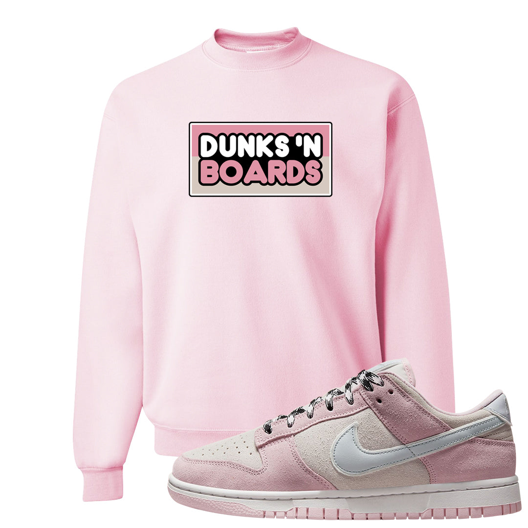 Pink Foam Low Dunks Crewneck Sweatshirt | Dunks N Boards, Light Pink