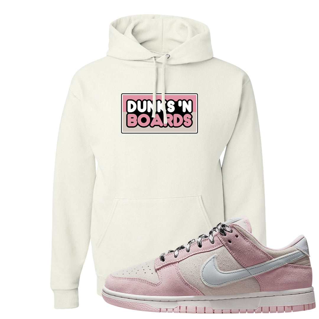Pink Foam Low Dunks Hoodie | Dunks N Boards, White