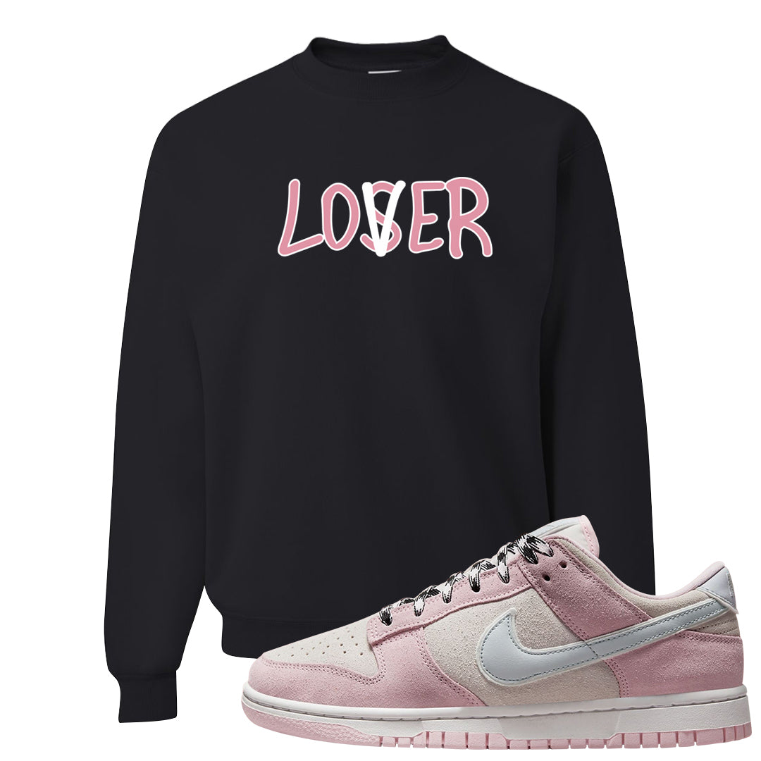 Pink Foam Low Dunks Crewneck Sweatshirt | Lover, Black