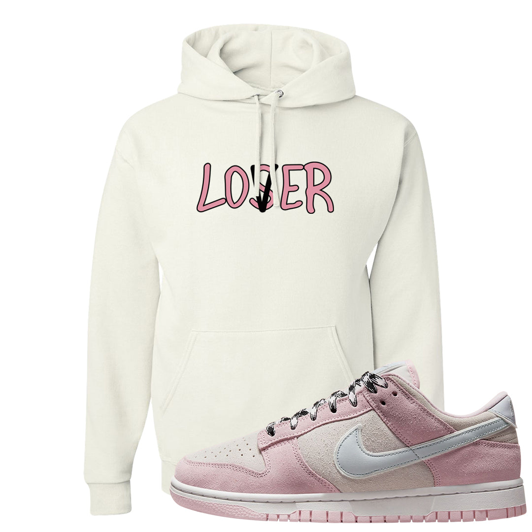 Pink Foam Low Dunks Hoodie | Lover, White