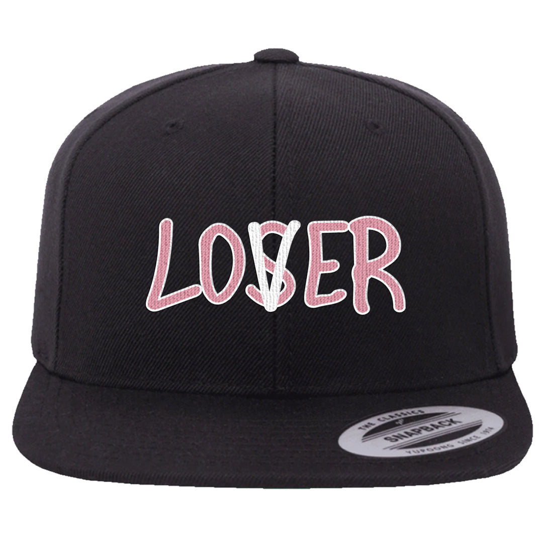 Pink Foam Low Dunks Snapback Hat | Lover, Black