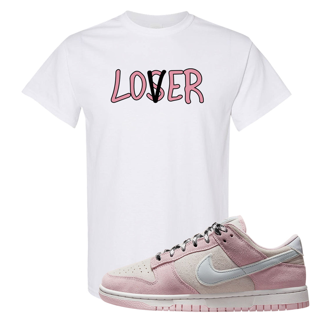 Pink Foam Low Dunks T Shirt | Lover, White