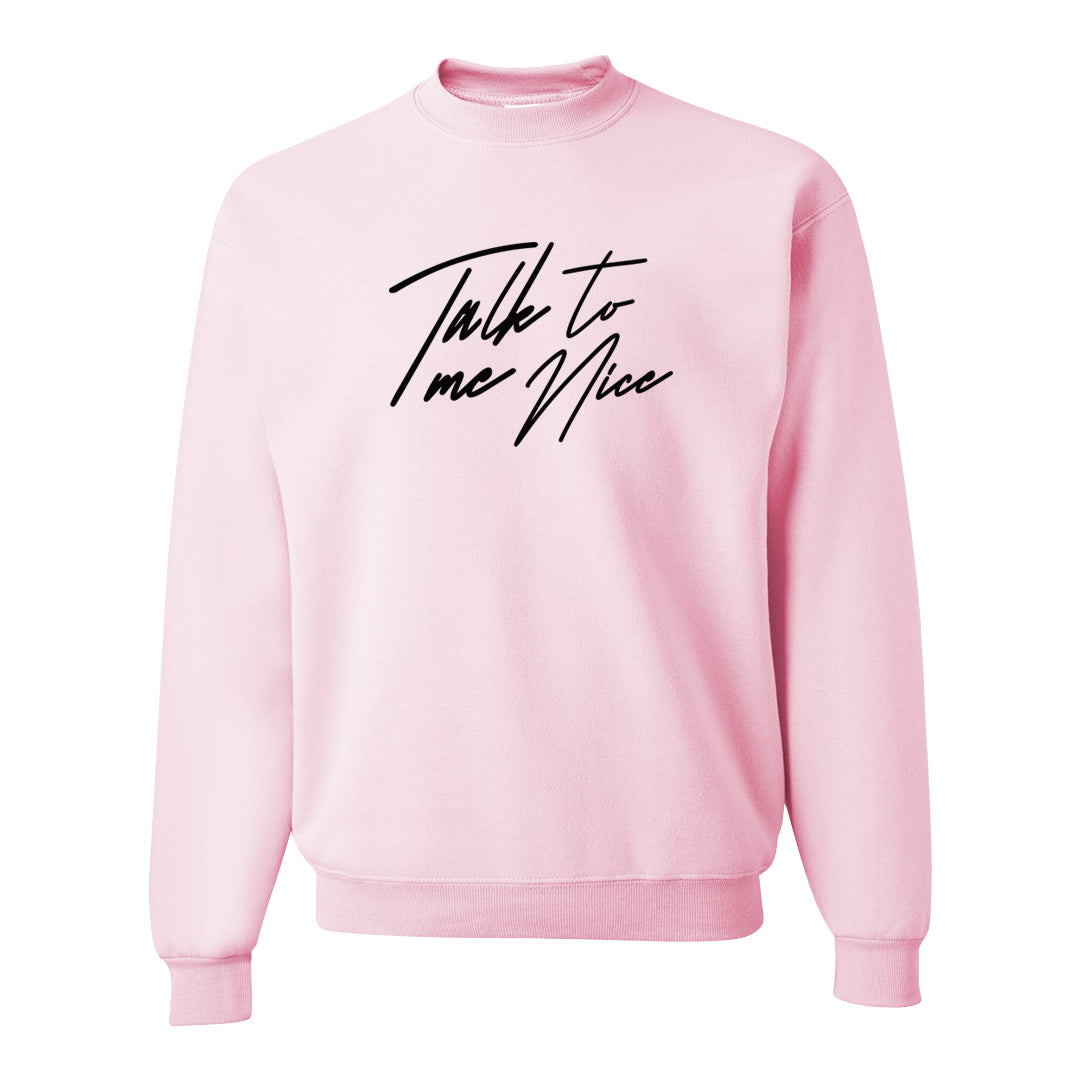 Pink Foam Low Dunks Crewneck Sweatshirt | Talk To Me Nice, Light Pink