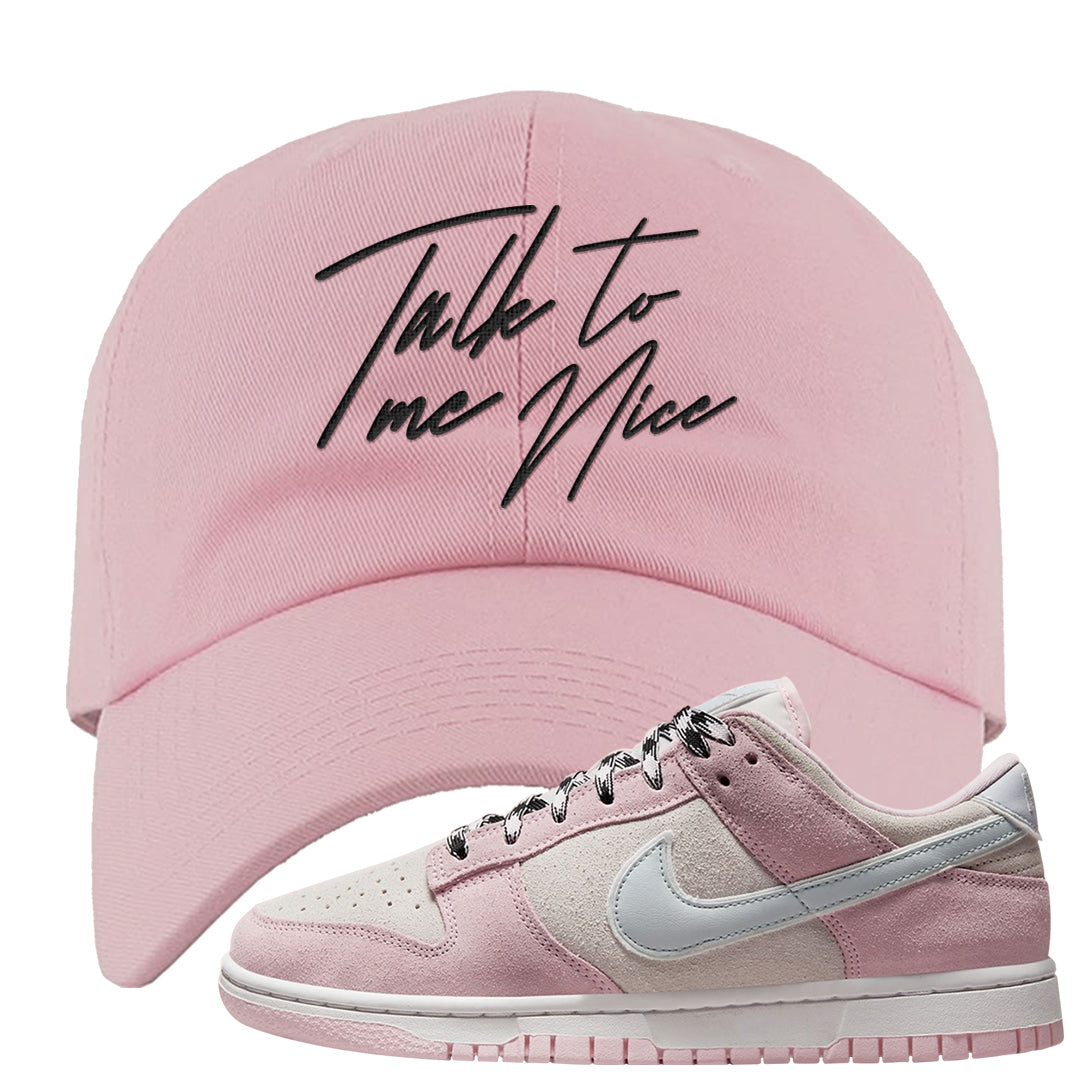 Pink Foam Low Dunks Dad Hat | Talk To Me Nice, Light Pink
