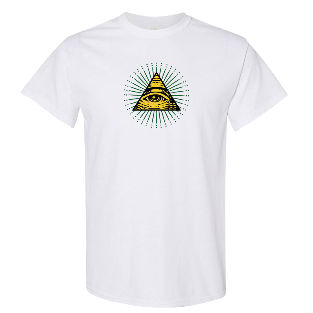 Reverse Brazil Low Dunks T Shirt | All Seeing Eye, White