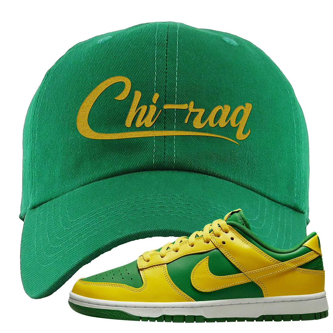 Reverse Brazil Low Dunks Dad Hat | Chiraq, Kelly