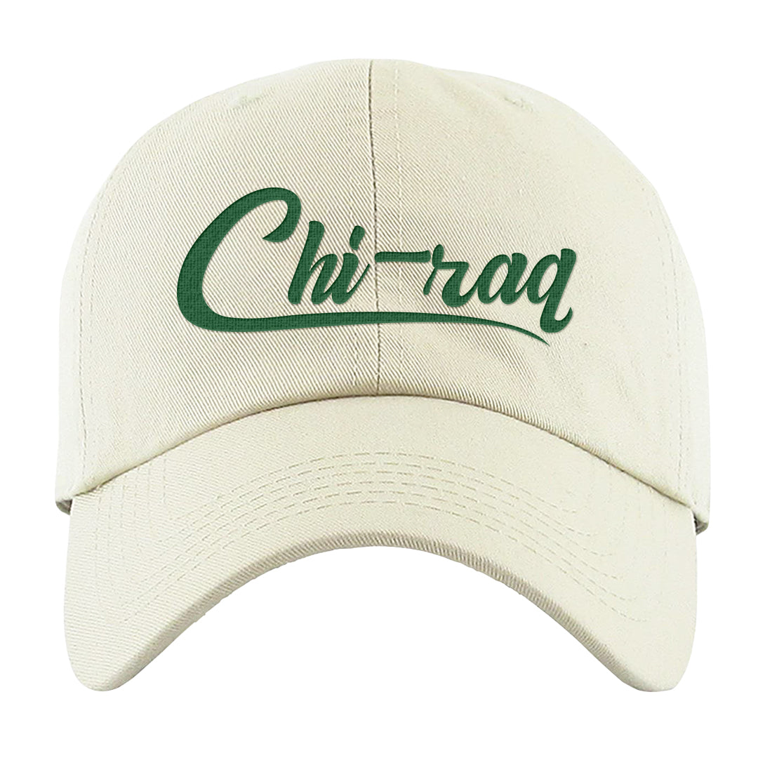 Reverse Brazil Low Dunks Dad Hat | Chiraq, White