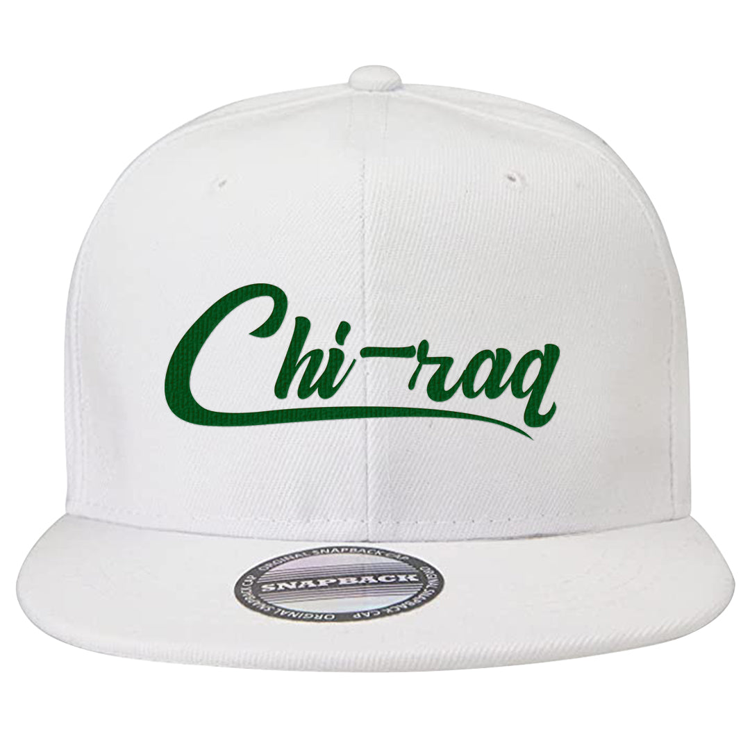 Reverse Brazil Low Dunks Snapback Hat | Chiraq, White