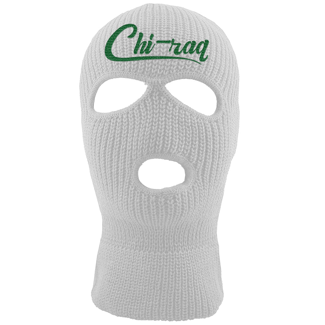 Reverse Brazil Low Dunks Ski Mask | Chiraq, White