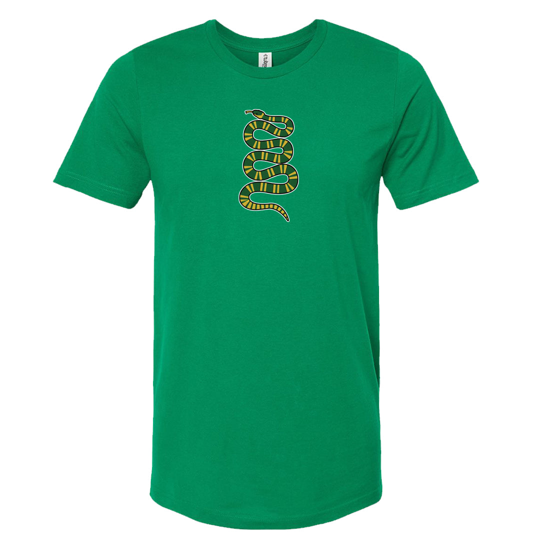 Reverse Brazil Low Dunks T Shirt | Coiled Snake, Kelly