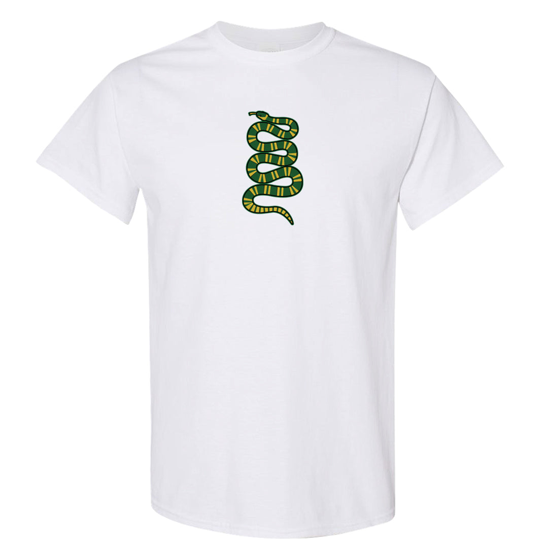 Reverse Brazil Low Dunks T Shirt | Coiled Snake, White