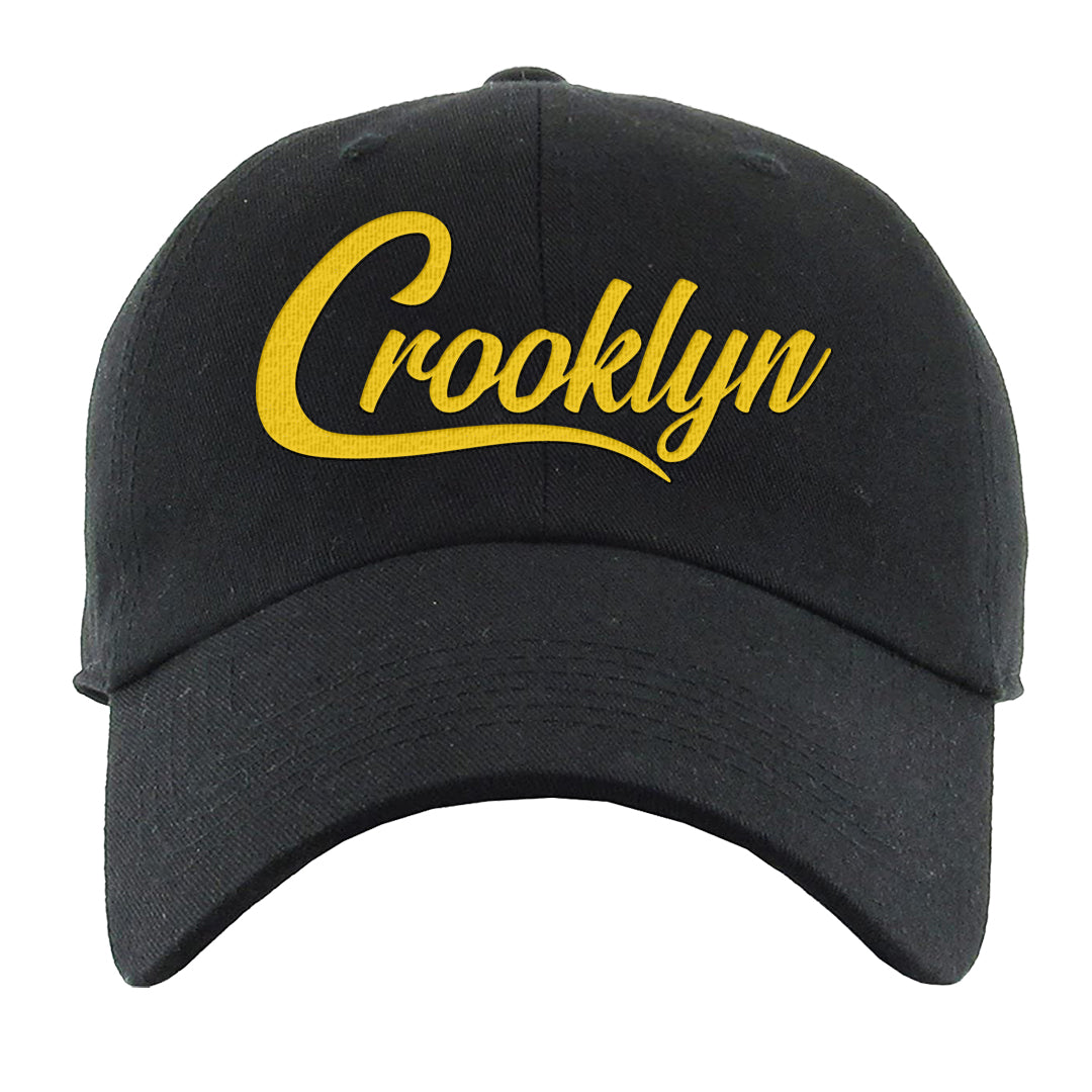 Reverse Brazil Low Dunks Dad Hat | Crooklyn, Black