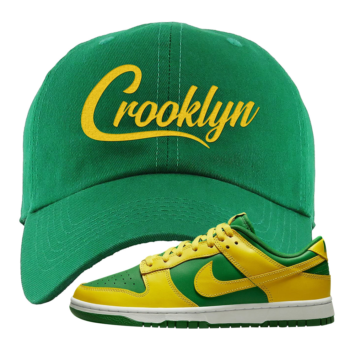 Reverse Brazil Low Dunks Dad Hat | Crooklyn, Kelly