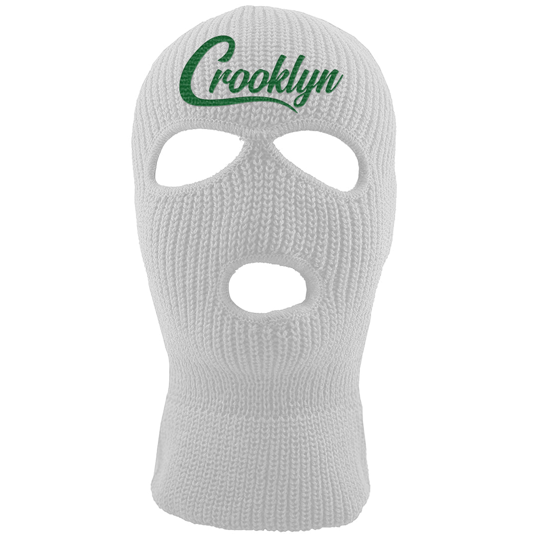 Reverse Brazil Low Dunks Ski Mask | Crooklyn, White