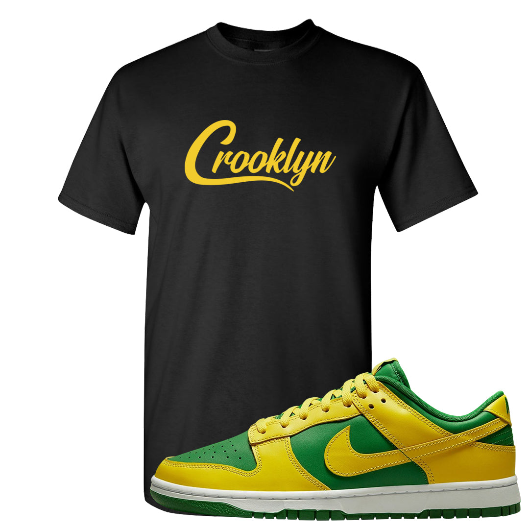 Reverse Brazil Low Dunks T Shirt | Crooklyn, Black