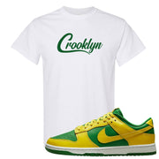 Reverse Brazil Low Dunks T Shirt | Crooklyn, White