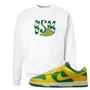 Reverse Brazil Low Dunks Crewneck Sweatshirt | Certified Sneakerhead, White