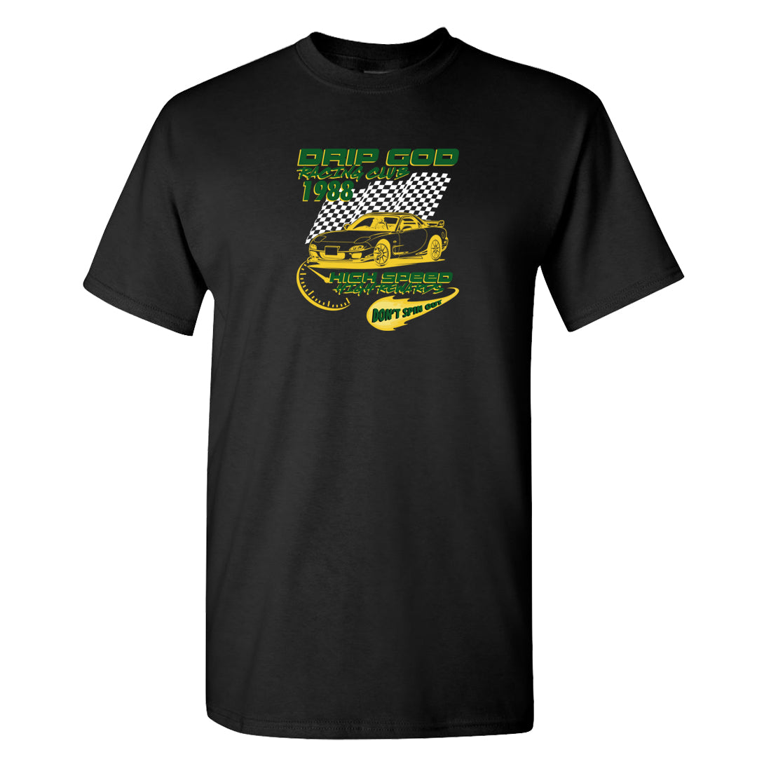 Reverse Brazil Low Dunks T Shirt | Drip God Racing Club, Black