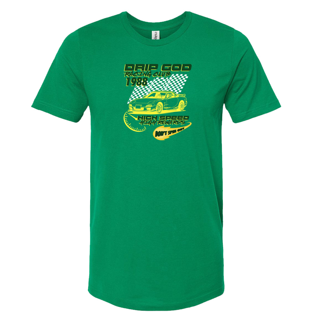 Reverse Brazil Low Dunks T Shirt | Drip God Racing Club, Kelly
