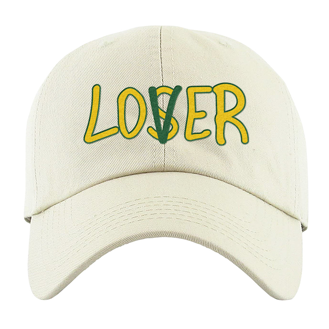 Reverse Brazil Low Dunks Dad Hat | Lover, White