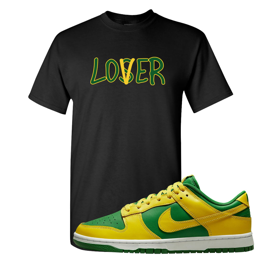 Reverse Brazil Low Dunks T Shirt | Lover, Black