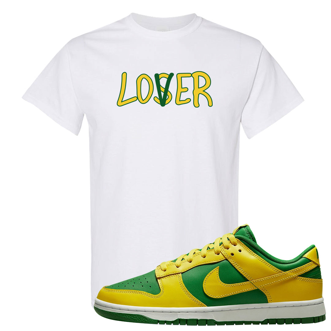 Reverse Brazil Low Dunks T Shirt | Lover, White