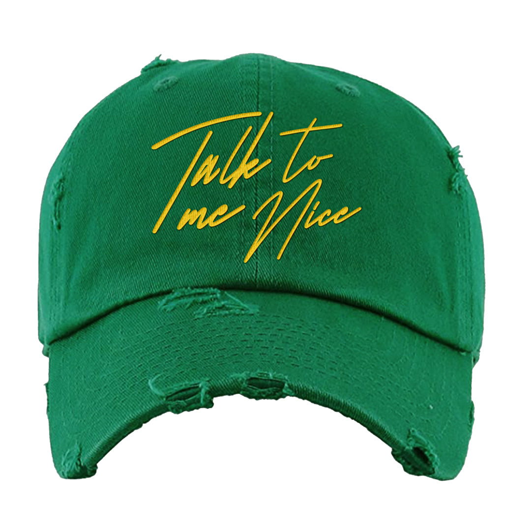 Reverse Brazil Low Dunks Distressed Dad Hat | Talk To Me Nice, Kelly