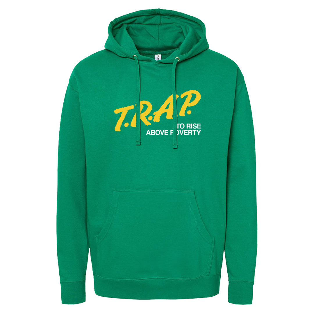 Reverse Brazil Low Dunks Hoodie | Trap To Rise Above Poverty, Kelly