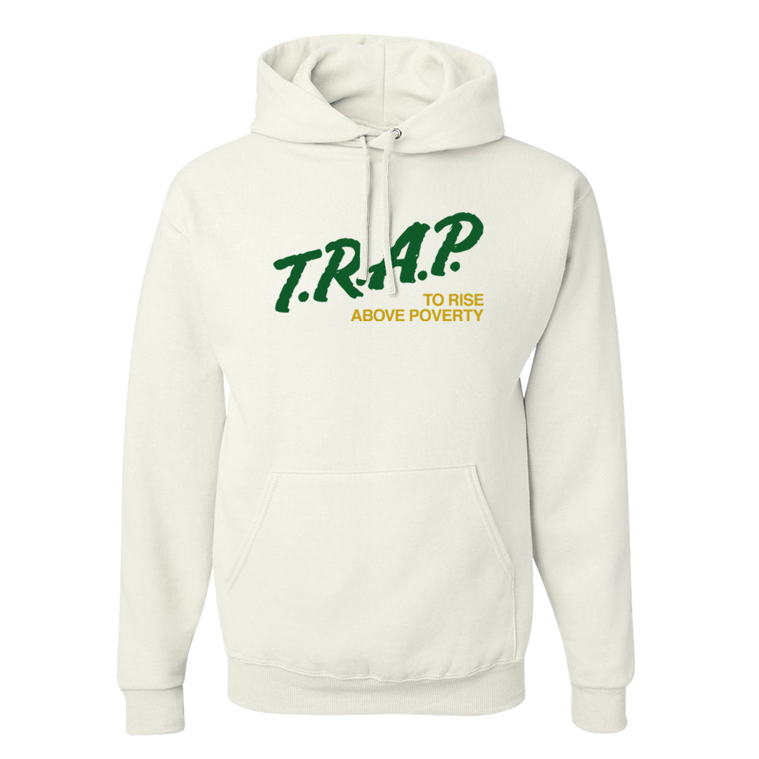 Reverse Brazil Low Dunks Hoodie | Trap To Rise Above Poverty, White