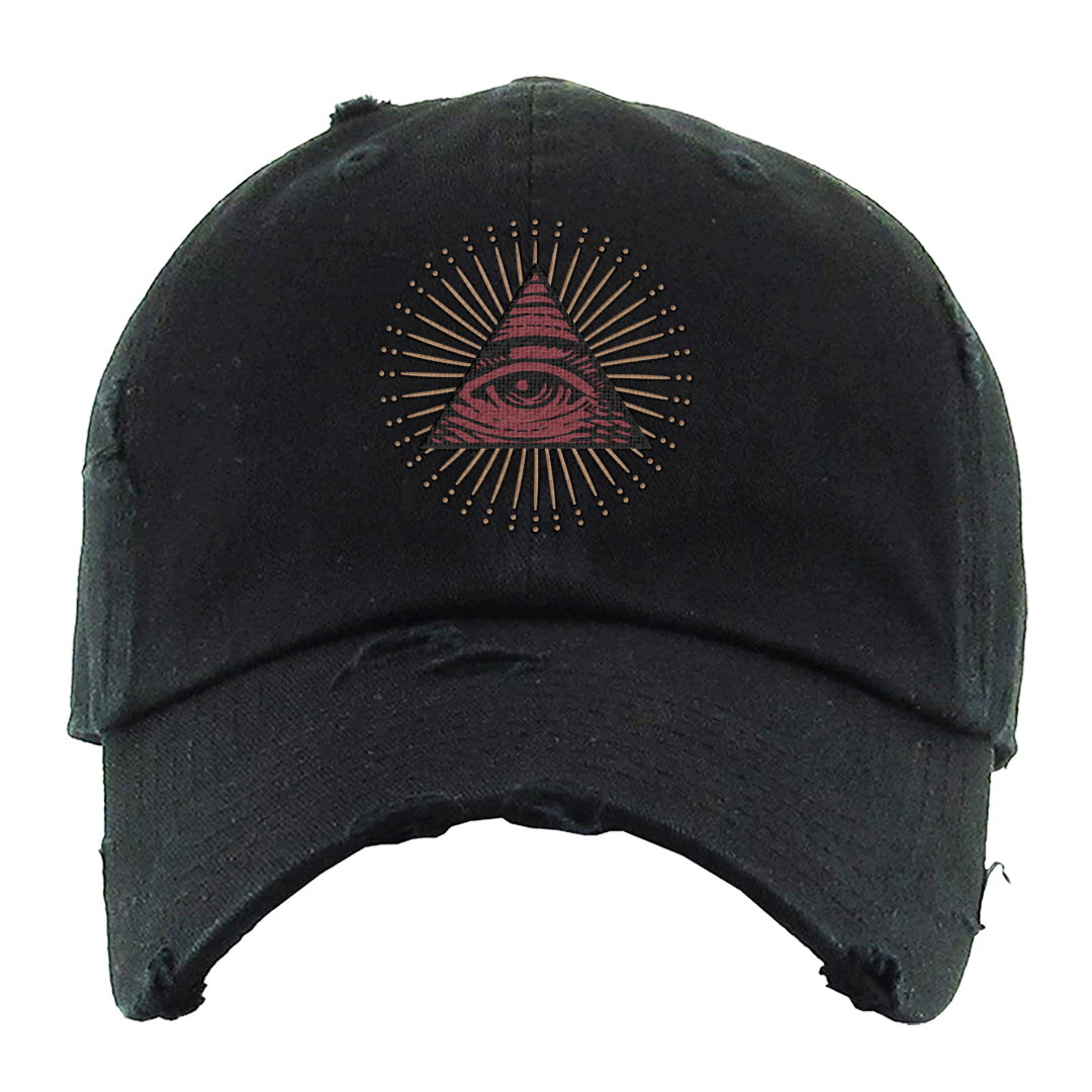 Software Collab Low Dunks Distressed Dad Hat | All Seeing Eye, Black