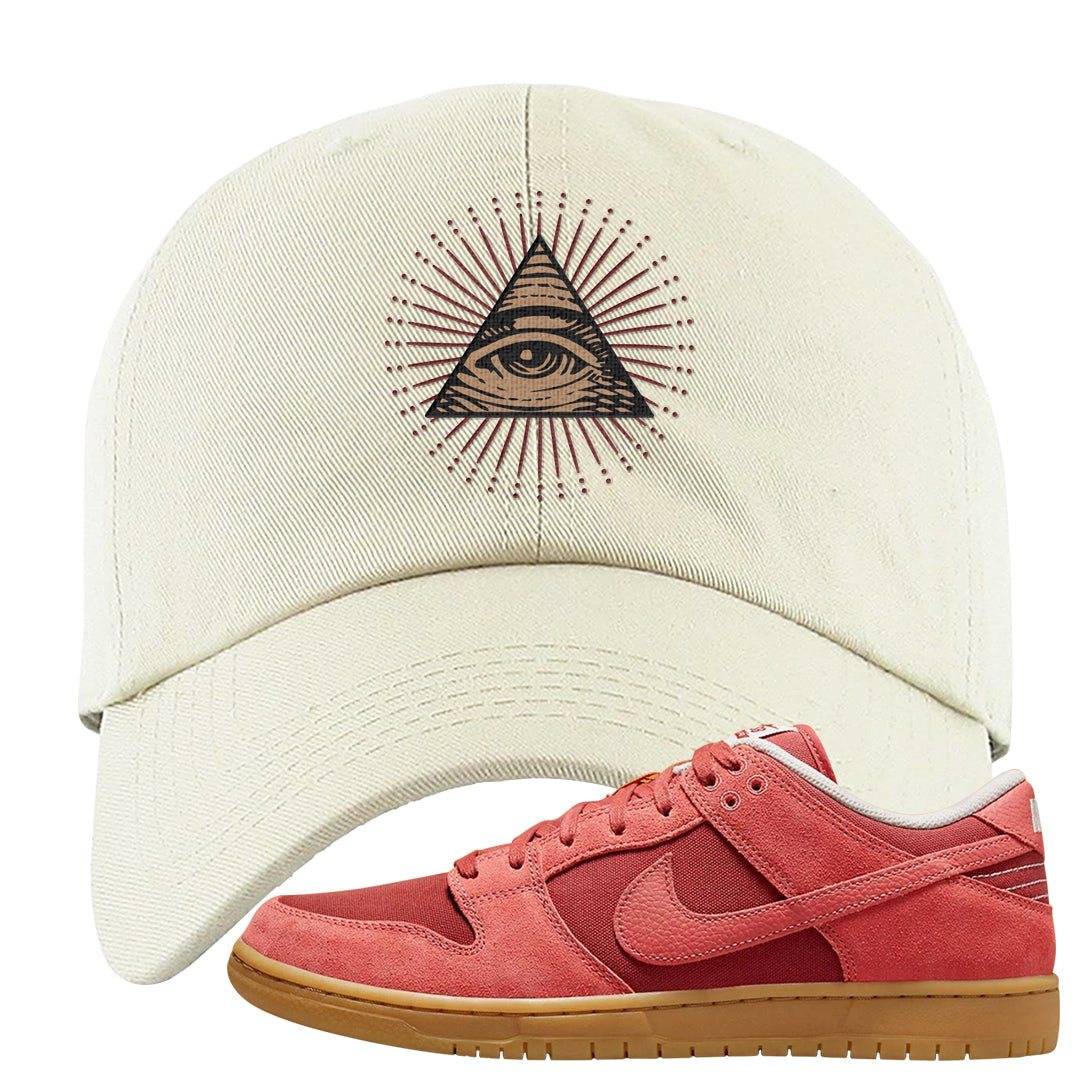 Software Collab Low Dunks Dad Hat | All Seeing Eye, White